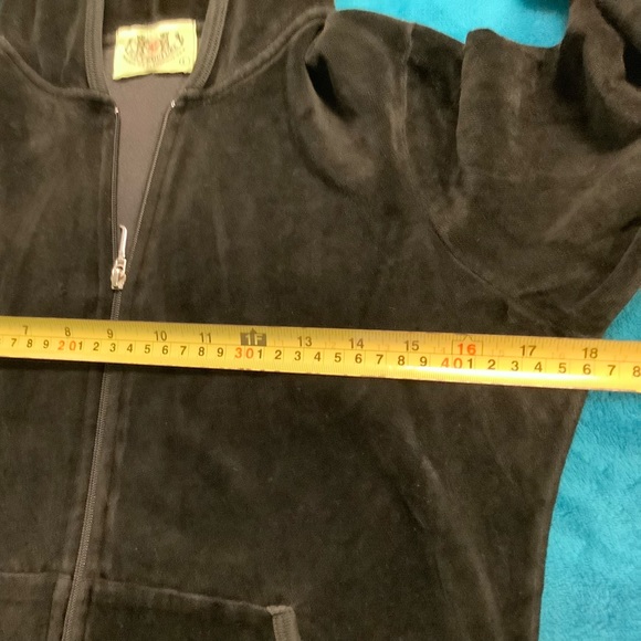 Juicy Couture Vintage Velour Pants 25 x 32 Zip Up Crop Hoodie Tracksuit - Picture 7 of 15